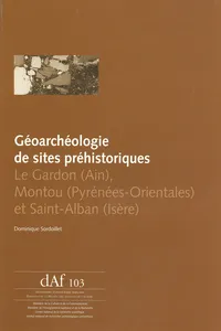 Géoarchéologie de sites préhistoriques_cover