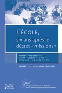 L'école, six ans après le décret « missions »_cover