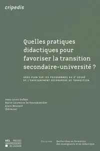 Quelles pratiques didactiques pour favoriser la transition secondaire-université ?_cover