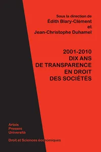 2001-2010. Dix ans de transparence en droit des sociétés_cover