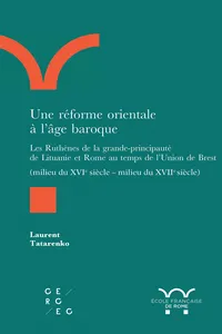 Une réforme orientale à l'âge baroque_cover