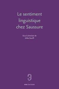 Le sentiment linguistique chez Saussure_cover