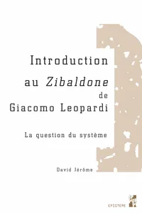 Introduction au Zibaldone de Giacomo Leopardi_cover