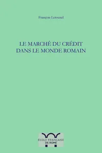 Le marché du crédit dans le monde romain_cover