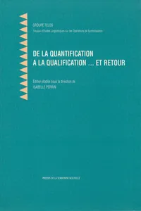 De la quantification à la qualification... et retour_cover