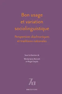 Bon usage et variation sociolinguistique_cover