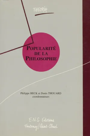 Popularité de la philosophie