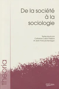 De la société à la sociologie_cover