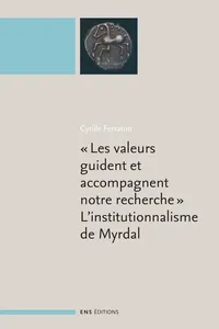 Les « valeurs guident et accompagnent notre recherche », L'institutionnalisme de Myrdal_cover