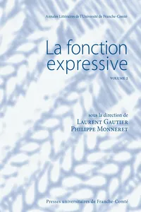 La fonction expressive. Volume 2_cover