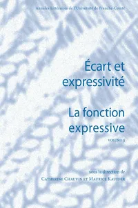 La fonction expressive. Écart et expressivité. Volume 3_cover