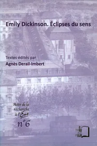 Emily Dickinson. Éclipses du sens_cover