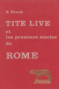 Tite-Live et les premiers siècles de Rome_cover