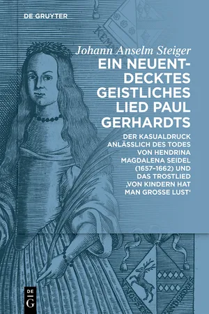 Ein neuentdecktes geistliches Lied Paul Gerhardts