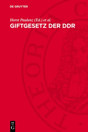 Giftgesetz der DDR