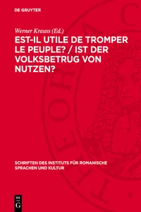 Est-il utile de tromper le peuple? / Ist der Volksbetrug von Nutzen?_cover