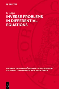 Inverse Problems in Differential Equations_cover