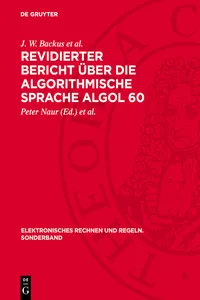 Revidierter Bericht über die Algorithmische Sprache Algol 60_cover