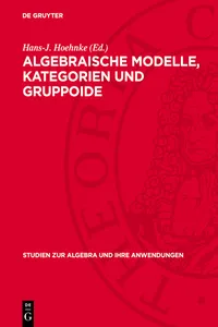 Algebraische Modelle, Kategorien und Gruppoide_cover