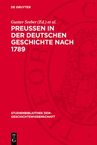 Preußen in der deutschen Geschichte nach 1789_cover