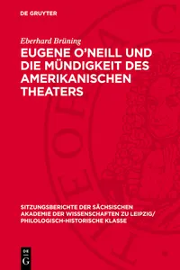 Eugene O'Neill und die Mündigkeit des amerikanischen Theaters_cover