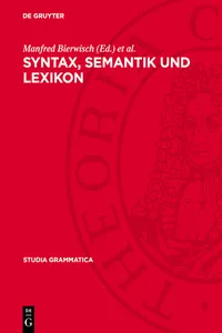 Syntax, Semantik und Lexikon_cover