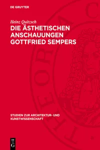 Die ästhetischen Anschauungen Gottfried Sempers_cover