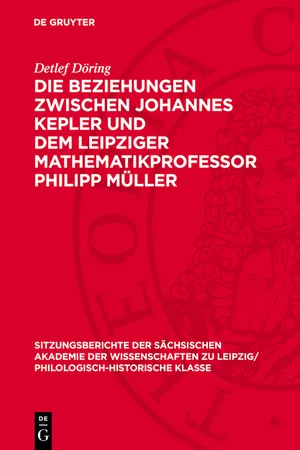 Die Beziehungen zwischen Johannes Kepler und dem Leipziger Mathematikprofessor Philipp Müller