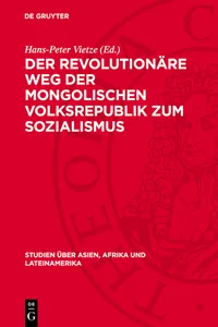 Der revolutionäre Weg der mongolischen Volksrepublik zum Sozialismus_cover