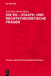 Die EG – Staats- und rechtstheoretische Fragen_cover