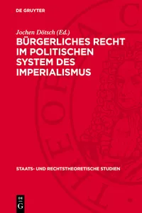 Bürgerliches Recht im politischen System des Imperialismus_cover