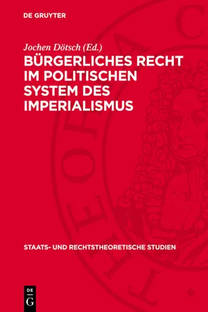 Bürgerliches Recht im politischen System des Imperialismus