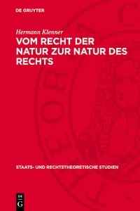 Vom Recht der Natur zur Natur des Rechts_cover