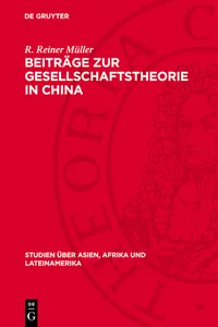 Beiträge zur Gesellschaftstheorie in China_cover