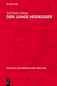 Der junge Heidegger_cover