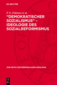 "Demokratischer Sozialismus" – Ideologie des Sozialreformismus_cover