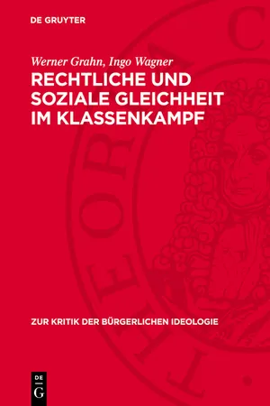 Rechtliche und soziale Gleichheit im Klassenkampf