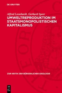 Umweltreproduktion im staatsmonopolistischen Kapitalismus_cover