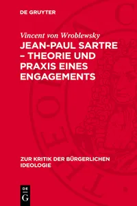 Jean-Paul Sartre – Theorie und Praxis eines Engagements_cover