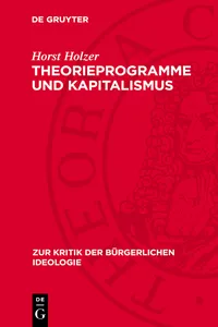 Theorieprogramme und Kapitalismus_cover