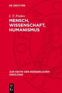 Mensch, Wissenschaft, Humanismus_cover