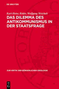 Das Dilemma des Antikommunismus in der Staatsfrage_cover