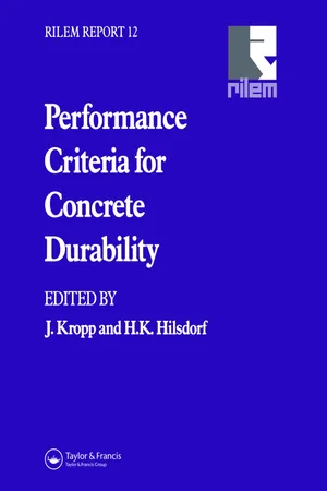 Performance Criteria for Concrete Durability