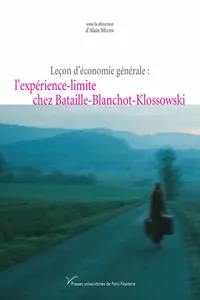 Leçon d'économie générale : l'expérience-limite chez Bataille-Blanchot-Klossowski_cover