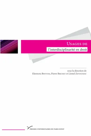 Usages de l'interdisciplinarité en droit