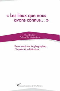 "Les lieux que nous avons connus…"_cover