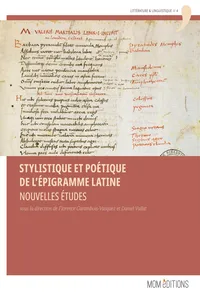 Stylistique et poétique de l'épigramme latine_cover