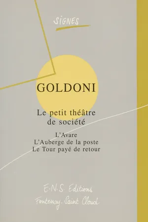 Goldoni. Le petit théâtre de société