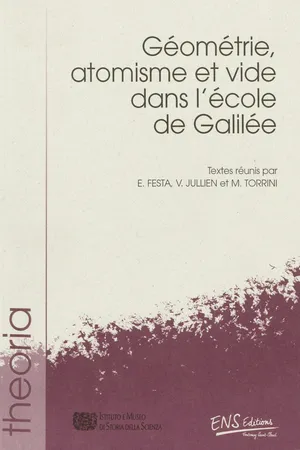 Géométrie, atomisme et vide dans l'école de Galilée