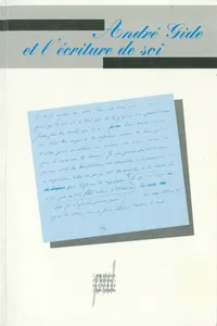 André Gide et l'écriture de soi_cover